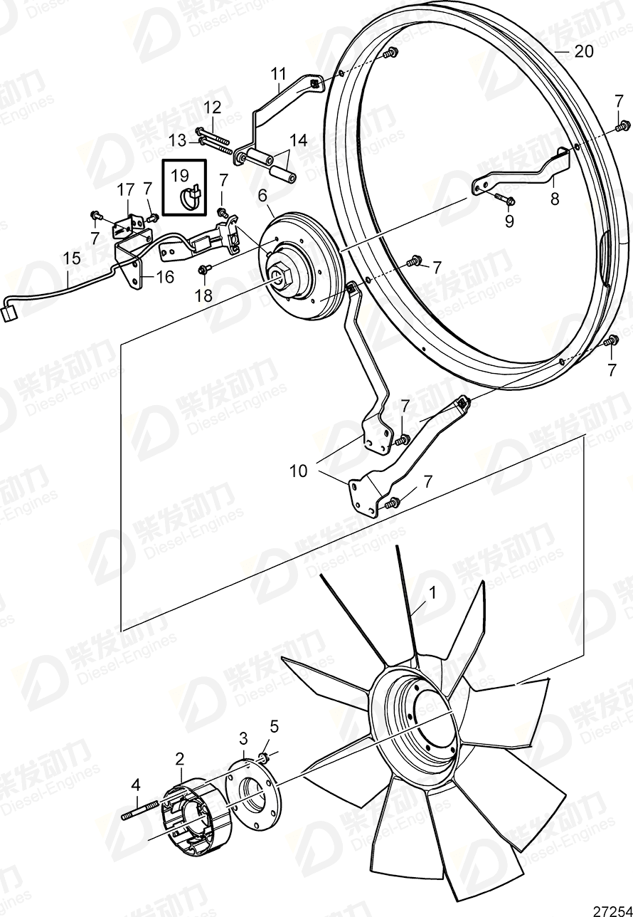 VOLVO Fan 21328922 Drawing